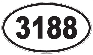 3188 - Oval Sticker