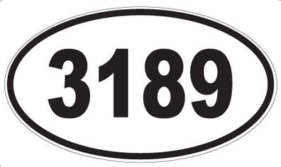 3189 - Oval Sticker