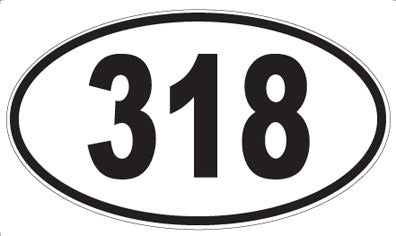 318 - Oval Sticker