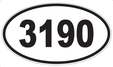 3190 - Oval Sticker
