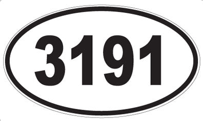 3191 - Oval Sticker