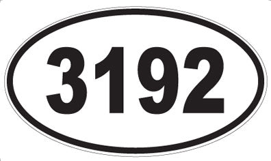3192 - Oval Sticker