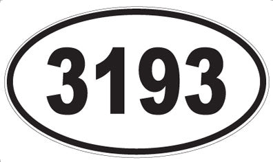 3193 - Oval Sticker