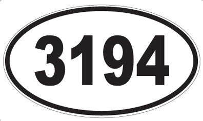 3194 - Oval Sticker