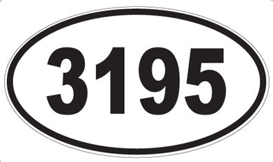 3195 - Oval Sticker