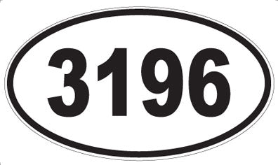 3196 - Oval Sticker