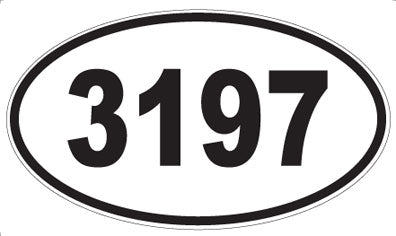 3197 - Oval Sticker