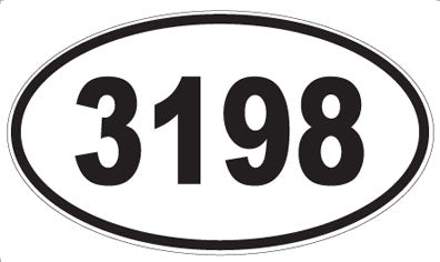 3198 - Oval Sticker