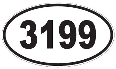 3199 - Oval Sticker