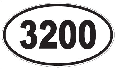3200 - Oval Sticker