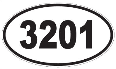 3201 - Oval Sticker