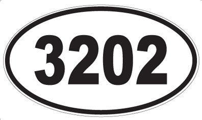 3202 - Oval Sticker