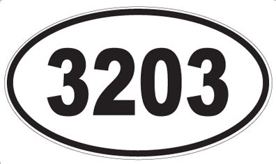 3203 - Oval Sticker
