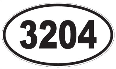 3204 - Oval Sticker