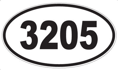 3205 - Oval Sticker