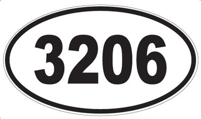3206 - Oval Sticker