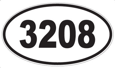 3208 - Oval Sticker