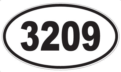 3209 - Oval Sticker