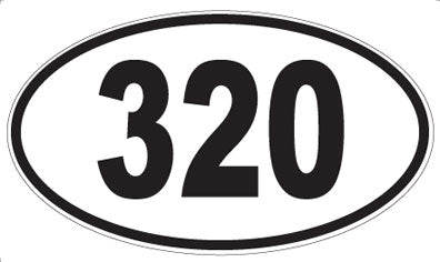 320 - Oval Sticker