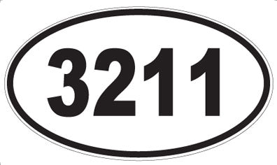 3211 - Oval Sticker