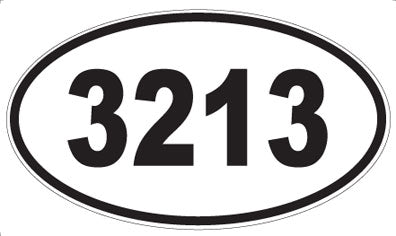 3213 - Oval Sticker