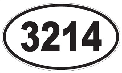 3214 - Oval Sticker