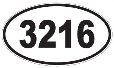 3216 - Oval Sticker