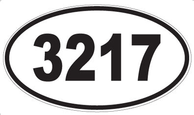 3217 - Oval Sticker
