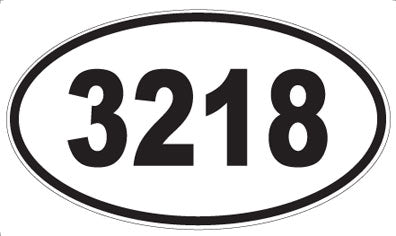 3218 - Oval Sticker