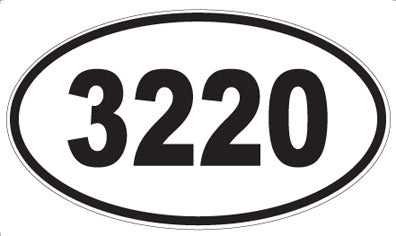3220 - Oval Sticker
