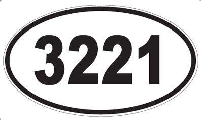 3221 - Oval Sticker