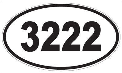 3222 - Oval Sticker