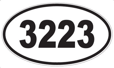 3223 - Oval Sticker