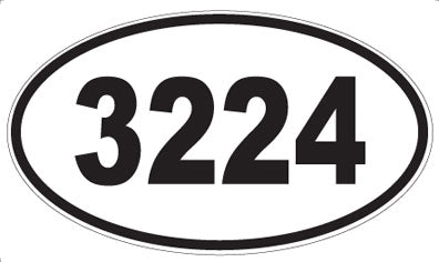 3224 - Oval Sticker