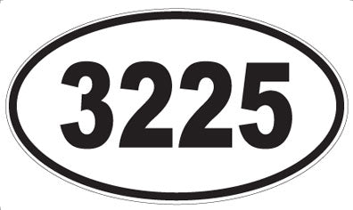 3225 - Oval Sticker