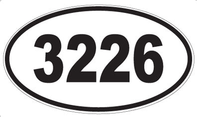 3226 - Oval Sticker