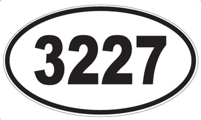 3227 - Oval Sticker
