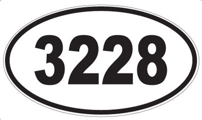 3228 - Oval Sticker