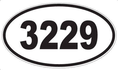 3229 - Oval Sticker