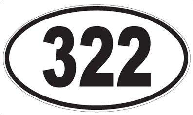 322 - Oval Sticker