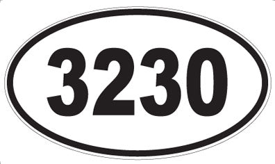 3230 - Oval Sticker