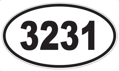 3231 - Oval Sticker