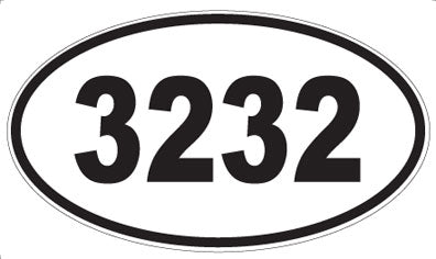 3232 - Oval Sticker