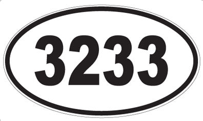 3233 - Oval Sticker