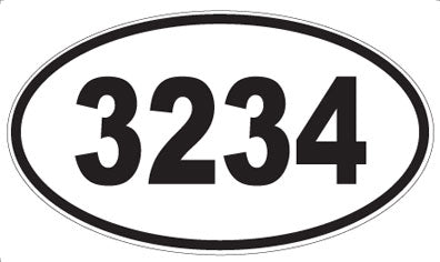 3234 - Oval Sticker
