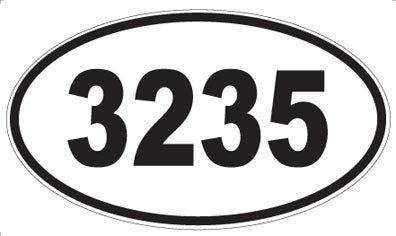 3235 - Oval Sticker