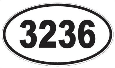 3236 - Oval Sticker