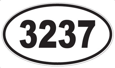 3237 - Oval Sticker