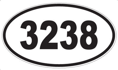 3238 - Oval Sticker