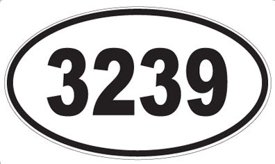 3239 - Oval Sticker